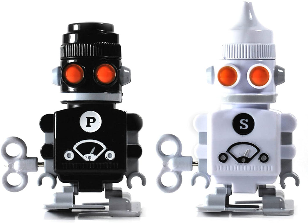 Robot Salt and Pepper Shakers